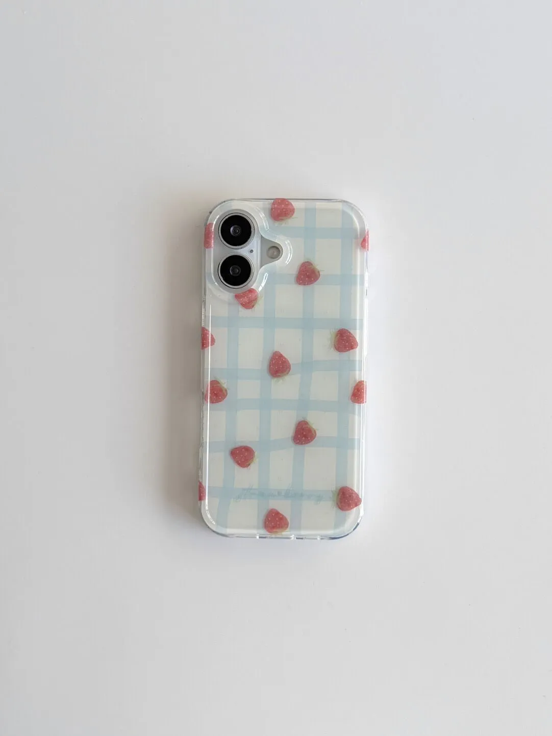 Strawberry Huller - Fresh Blue Grid Pattern Strawberries Luxury