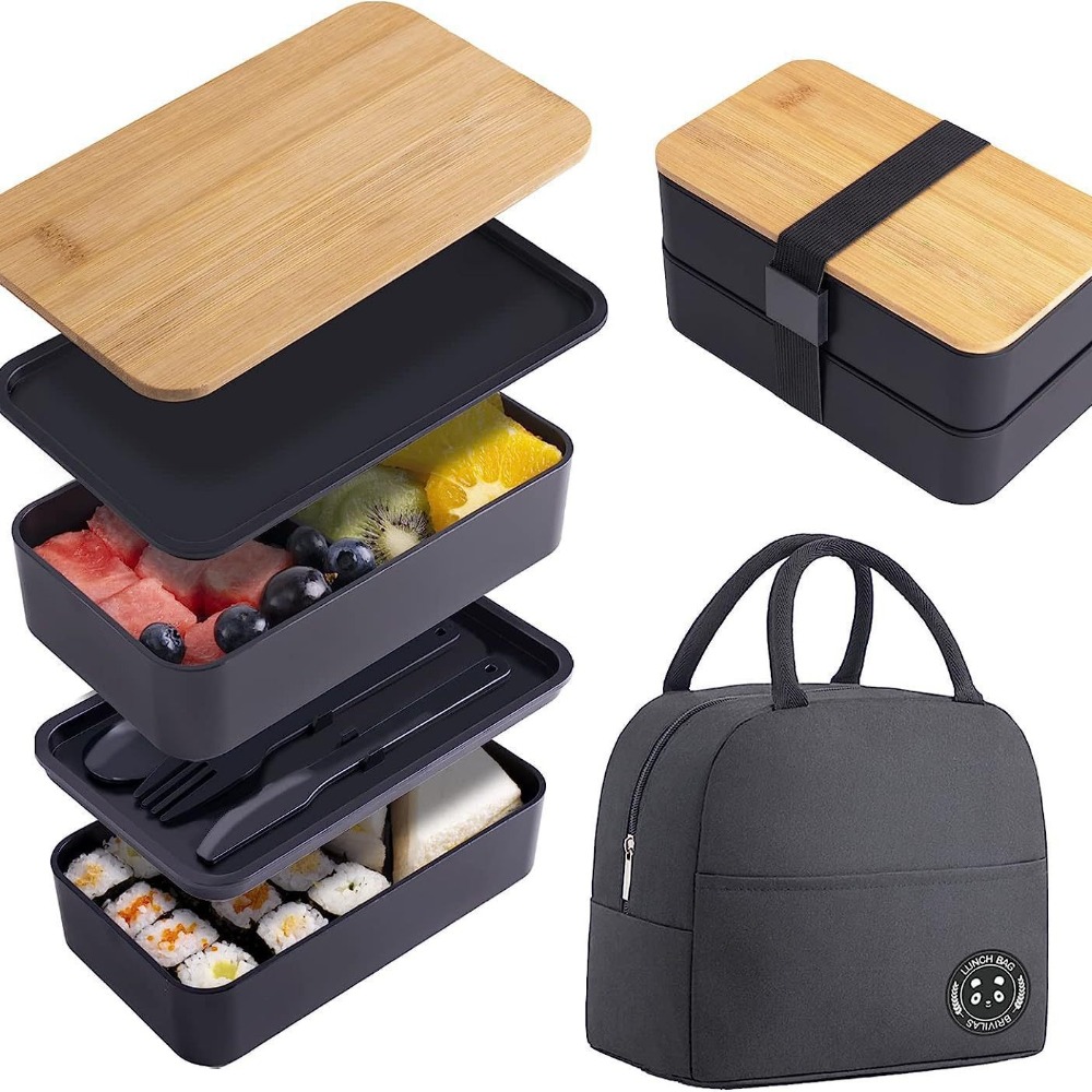 Meal Prep Tupperware - 1200ML Divided Lunch Box Picnic Microwave
