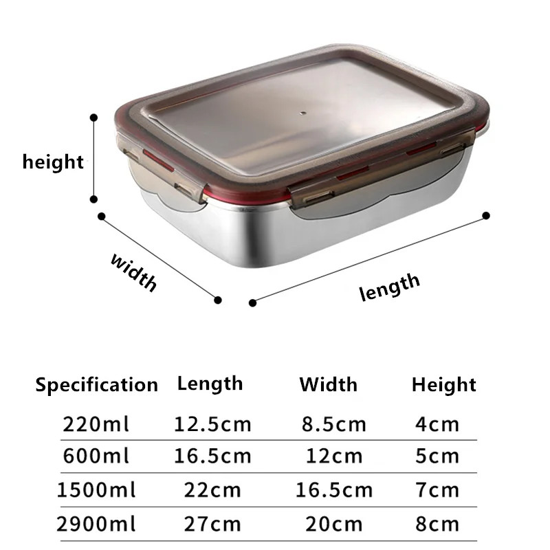 304 Stainless Steel Food Lunch - Meal Prep Tupperware review and price