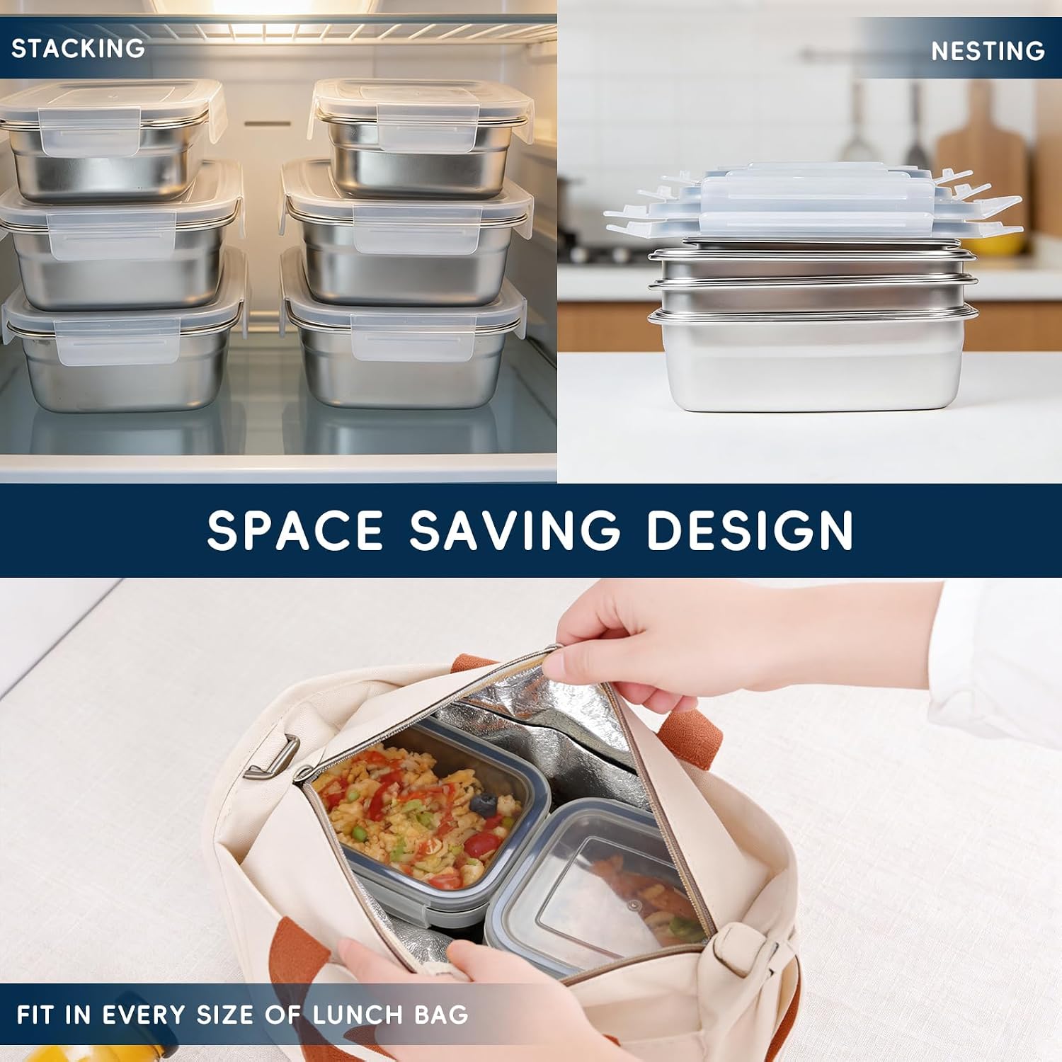 10PCS 304 Stainless Steel Food - Meal Prep Oven Safe Containers review and price