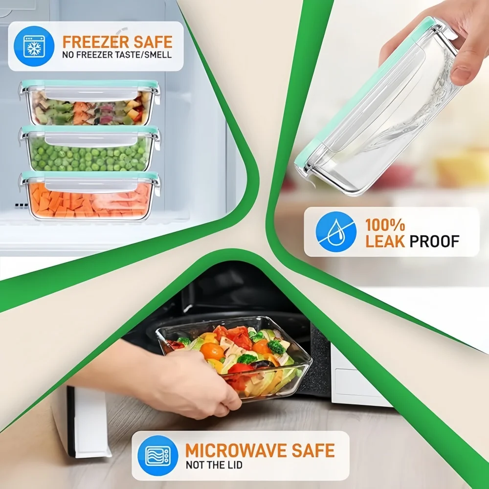 BPA-Free Glass Lunch Box Recta - Meal Prep Rezepte review and price