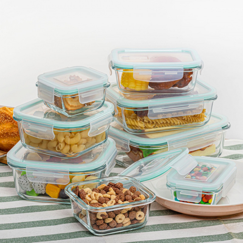 8Pcs Sealed Glass Food Storage - Meal Prep Oven Safe Containers review and price