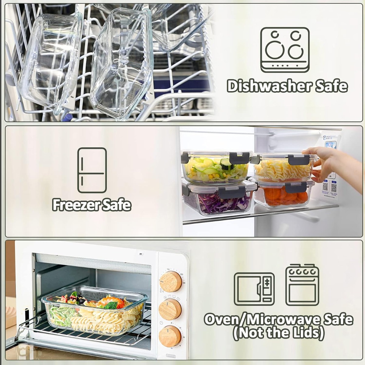 10 Sets Glass Food Storage Con - Meal Prep Oven Safe Containers review and price