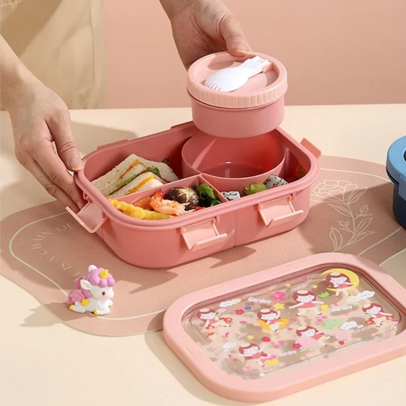 Cartoon Lunch Box of Students  - Meal Prep Tupperware review and price
