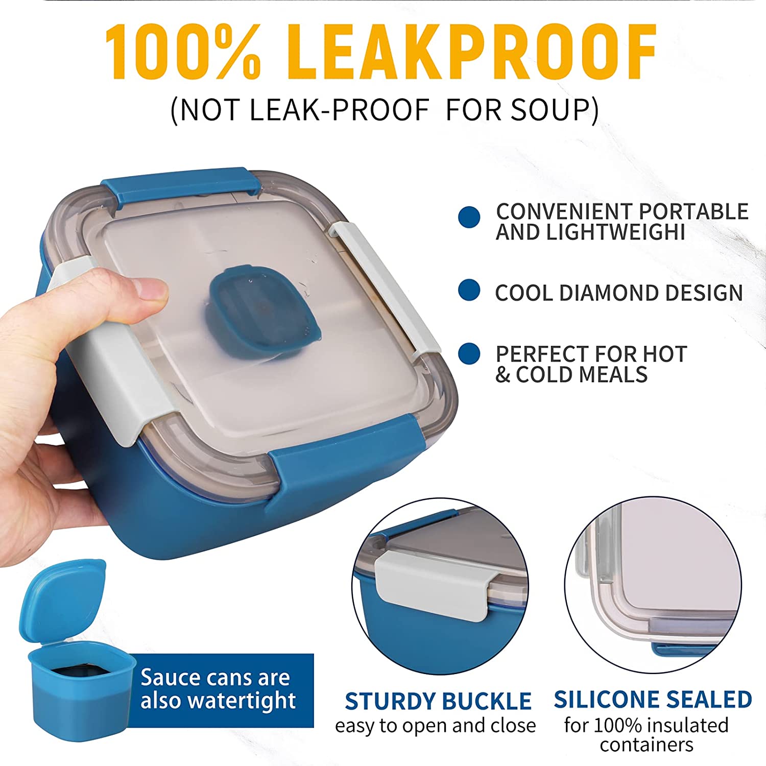 1100ml/1500ml Portable Lunch B - Meal Prep Tupperware review and price