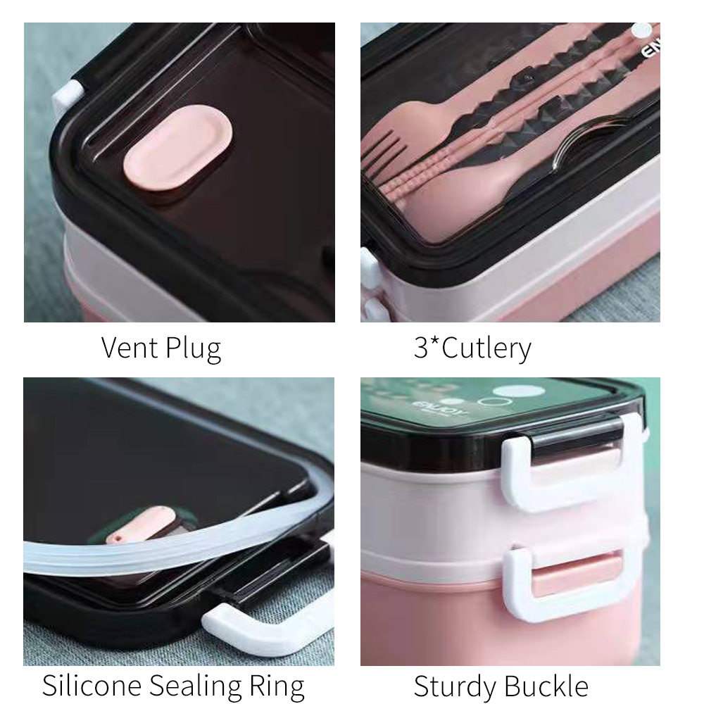 1pc 1400ml Double-layer Lunch  - Meal Prep Tupperware review and price