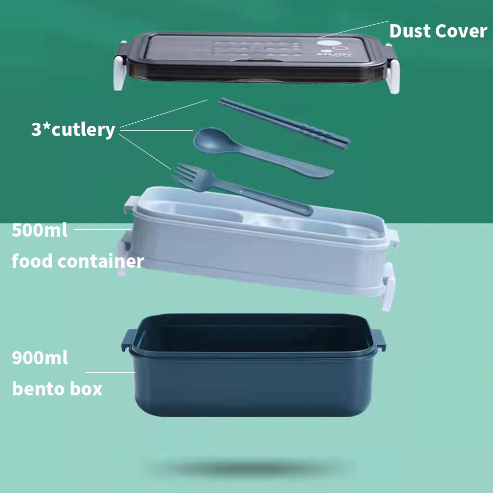 1pc 1400ml Double-layer Lunch  - Meal Prep Tupperware review and price