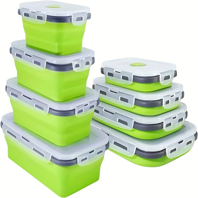 1/4pcs Collapsible Silicone Fo - Meal Prep Tupperware review and price