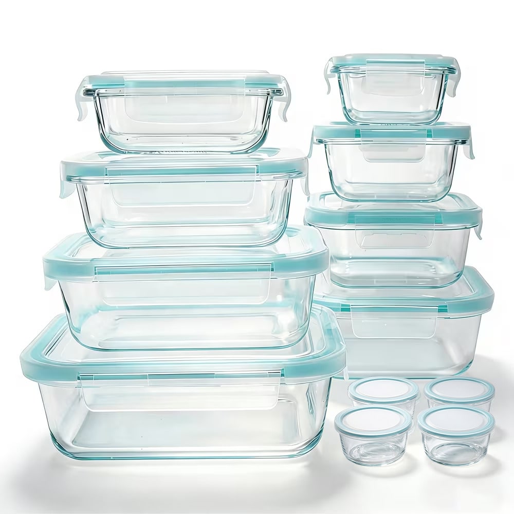24 Pcs Glass Food Storage Cont - Meal Prep Oven Safe Containers review and price