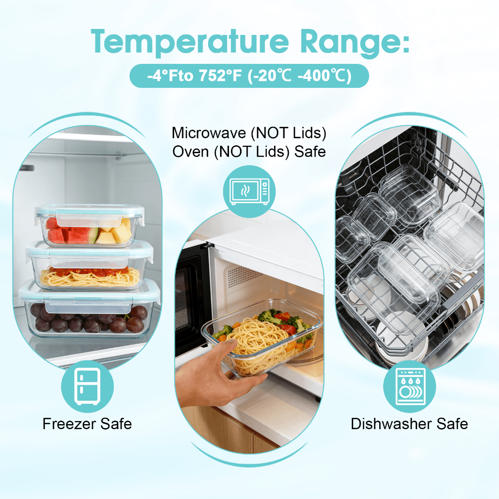 24 Pcs Glass Food Storage Cont - Meal Prep Oven Safe Containers review and price
