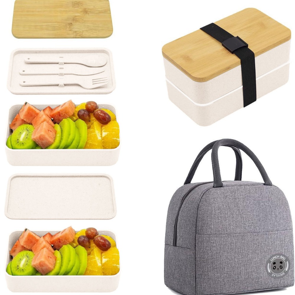 1200ML Divided Lunch Box Picni - Meal Prep Tupperware review and price