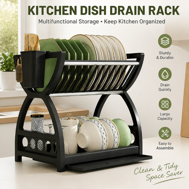2 Tier Dish Drying Rack Kitche - Meal Prep Organizer review and price