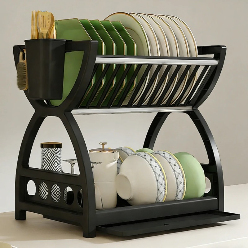 2 Tier Dish Drying Rack Kitche - Meal Prep Organizer review and price